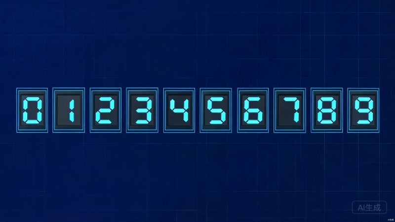 电子显示器中数字0-9识别检测数据集 | 目标检测 | 工业制造-YOLO数据集