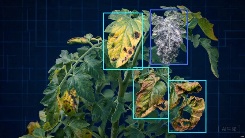 番茄植株叶片病害数据集8类病害(含增强) | 目标检测 | 农业识别-YOLO数据集
