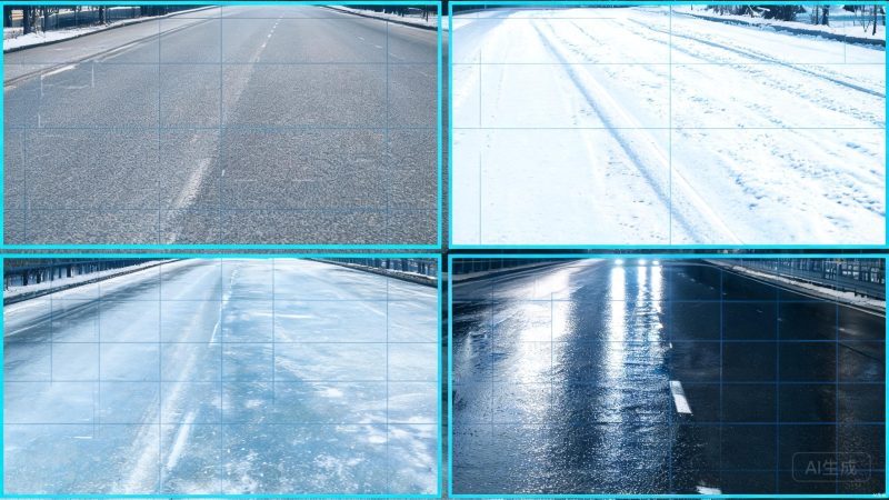 道路路面天气病害数据集4类标签(雪冰湿干) | 目标检测 | 农业识别-YOLO数据集