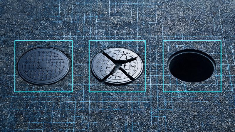 道路下水井盖破损丢失完好检测数据集 | 目标检测 | 灾害评估-YOLO数据集