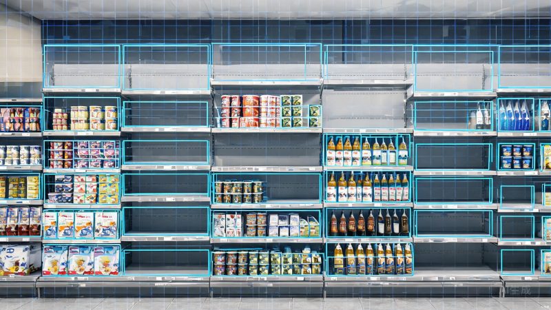 超市商品货架空置缺货检测数据集2类标签 | 目标检测 | 工业制造-YOLO数据集